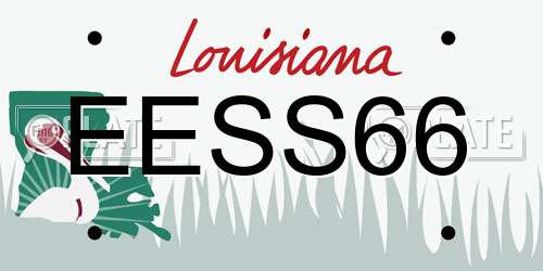 EESS66 Louisiana License Plate