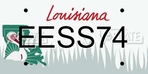 EESS74 Louisiana License Plate