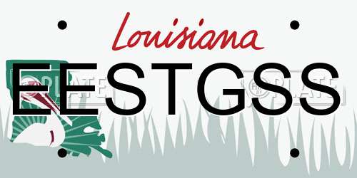 EESTGSS Louisiana License Plate