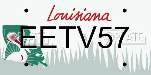 EETV57 Louisiana License Plate
