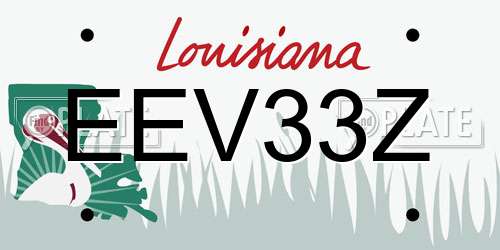 EEV33Z Louisiana License Plate