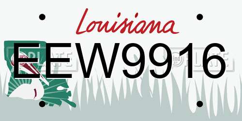 EEW9916 Louisiana License Plate