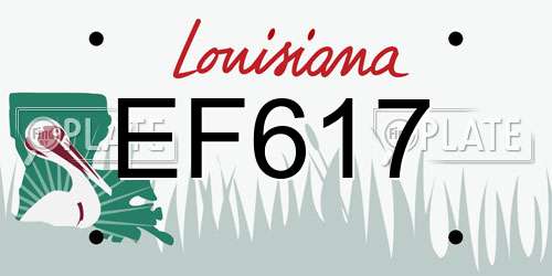 EF617 Louisiana License Plate