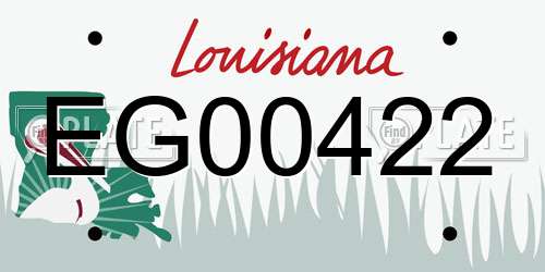 EG00422 Louisiana License Plate