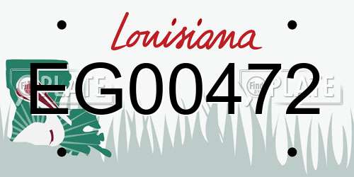 EG00472 Louisiana License Plate