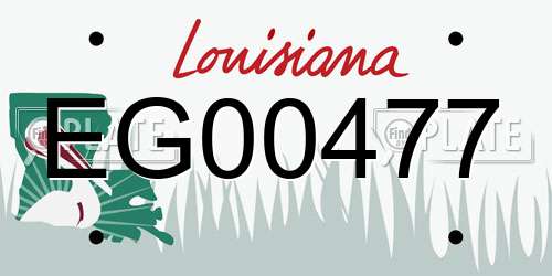 EG00477 Louisiana License Plate