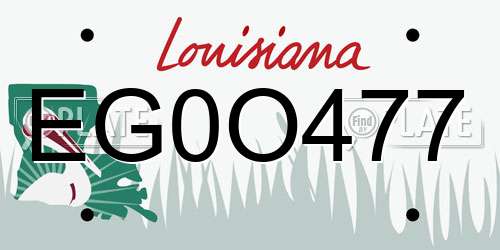 EG0O477 Louisiana License Plate