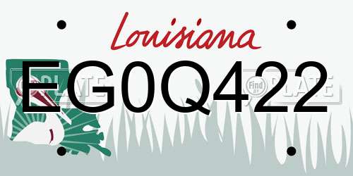 EG0Q422 Louisiana License Plate