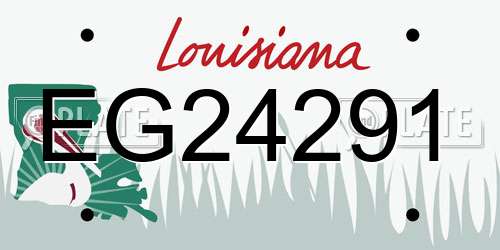 EG24291 Louisiana License Plate