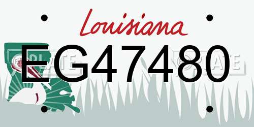 EG47480 Louisiana License Plate