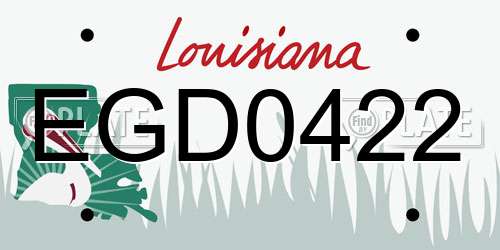 EGD0422 Louisiana License Plate