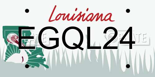 EGQL24 Louisiana License Plate