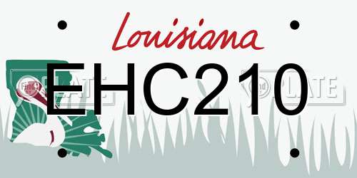 EHC210 Louisiana License Plate
