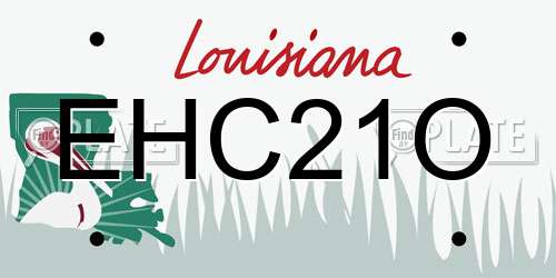 EHC21O Louisiana License Plate