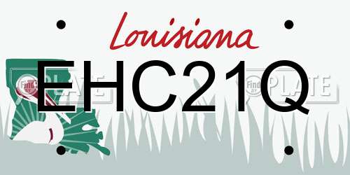 EHC21Q Louisiana License Plate