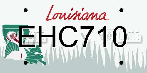 EHC710 Louisiana License Plate