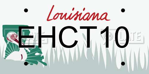 EHCT10 Louisiana License Plate