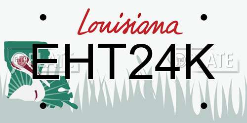 EHT24K Louisiana License Plate
