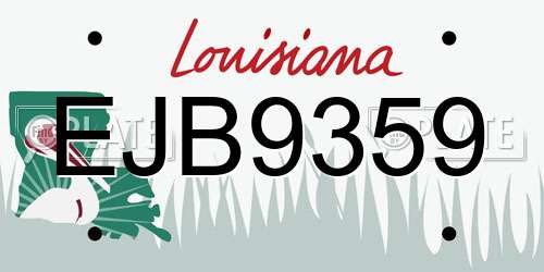 EJB9359 Louisiana License Plate