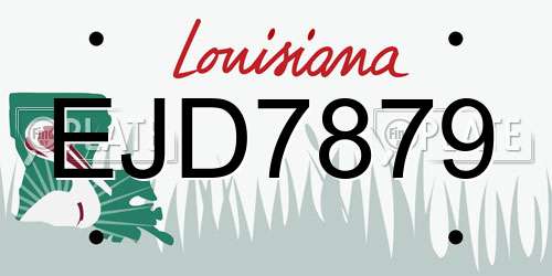 EJD7879 Louisiana License Plate