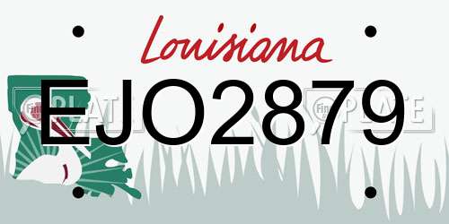 EJO2879 Louisiana License Plate