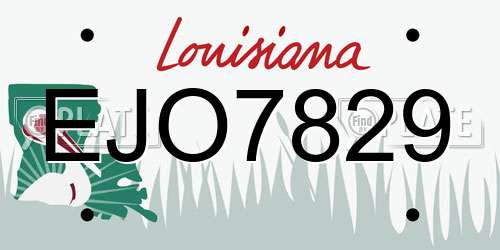 EJO7829 Louisiana License Plate
