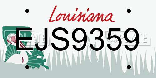 EJS9359 Louisiana License Plate