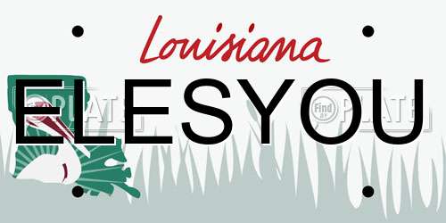 ELESYOU Louisiana License Plate