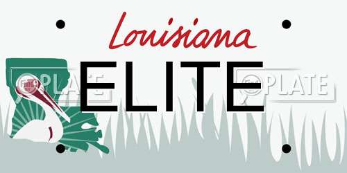 ELITE Louisiana License Plate