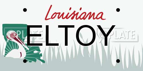 ELTOY Louisiana License Plate
