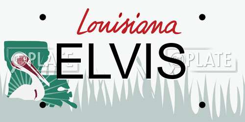 ELVIS Louisiana License Plate