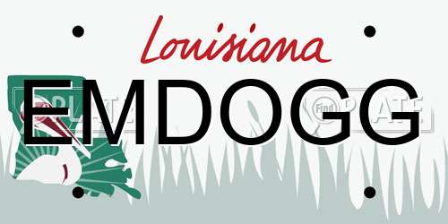 EMDOGG Louisiana License Plate