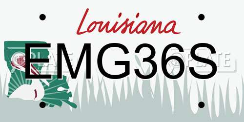 EMG36S Louisiana License Plate
