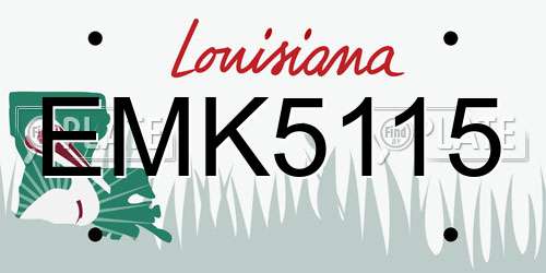 EMK5115 Louisiana License Plate