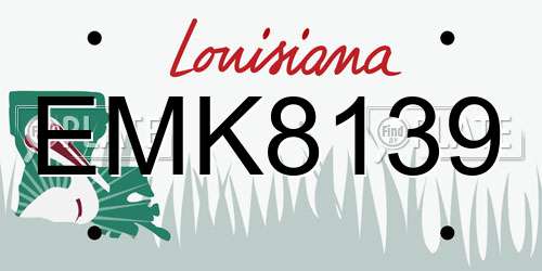 EMK8139 Louisiana License Plate