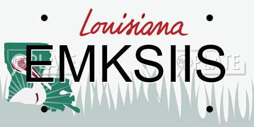 EMKSIIS Louisiana License Plate