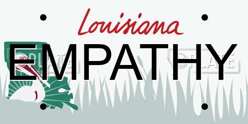 EMPATHY Louisiana License Plate