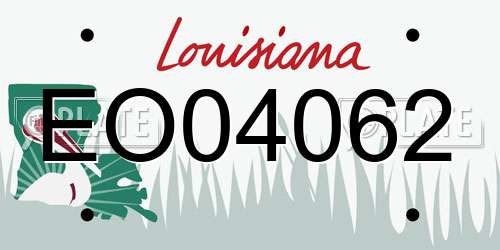 EO04062 Louisiana License Plate
