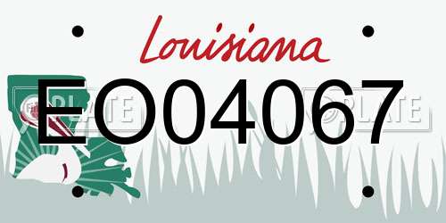 EO04067 Louisiana License Plate