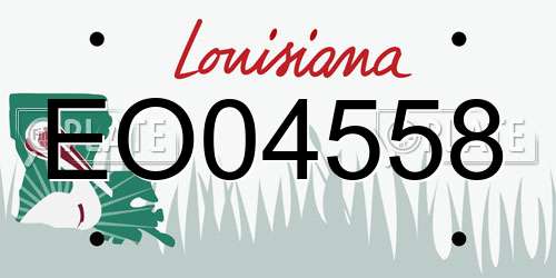 EO04558 Louisiana License Plate