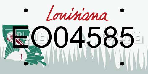 EO04585 Louisiana License Plate