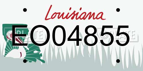EO04855 Louisiana License Plate