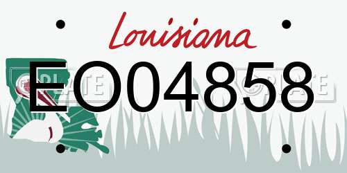 EO04858 Louisiana License Plate