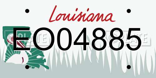 EO04885 Louisiana License Plate