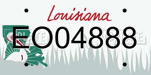 EO04888 Louisiana License Plate