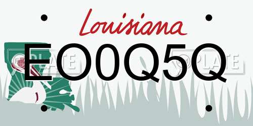 EO0Q5Q Louisiana License Plate