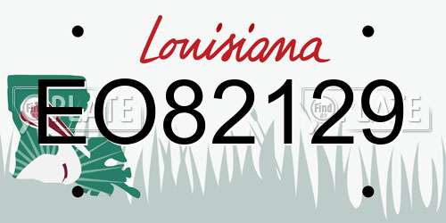 EO82129 Louisiana License Plate