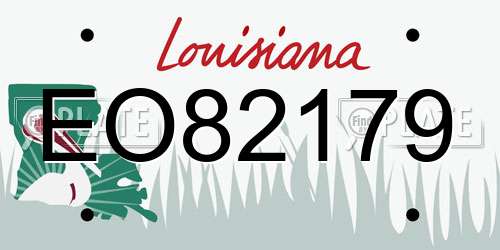 EO82179 Louisiana License Plate