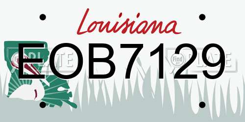 EOB7129 Louisiana License Plate
