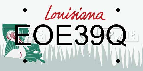 EOE39Q Louisiana License Plate